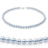 Genuine Swarovski Crystal Pearl Necklace-Blue (8mm)