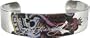 Ed Hardy Colorful New City Silver Bangle Bracelet