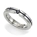 Titanium and Blue Sapphire 4mm Ring