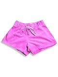 Kyds - Girls Drawstring Waist Terry Cloth Shorts, Lilac
