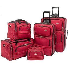 Samsonite 5 Piece Nested Luggage Set, Red