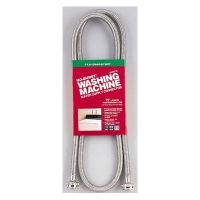 Fluidmaster B9WM72 No-Burst 6-Foot Stainless Steel Washing Machine Connector
