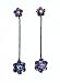 Earrings - E124 - Swarovski Crystal Flower Drop ~ Tanzanite (Purply Blue)