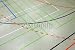 Wallmonkeys Peel and Stick Wall Decals - Turnhalle Mit Spielfeldmarkierungen - Removable Graphic