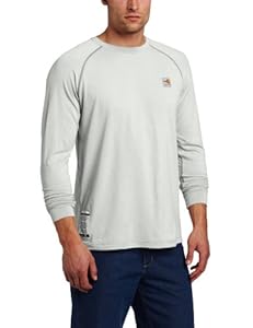Carhartt Men's Flame Resistant Force Long Sleeve T-Shirt, Light Gray, Medium