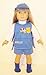 Daisy Girl Scout Uniform for American Girl Doll Clothes in Azure Blue, not Navy