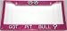 Paw Prints Pink Glitter Got Pit Bull? License Plate Frame