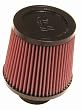 Universal Air Cleaner Assembly Round Tapered Clamp-On Base OD 6 in. Flange L-2 in. Flange ID-2.75 in. Centered Rubber End Filter Length 5.5 in.