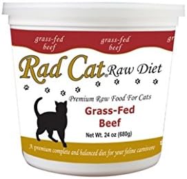 Rad Raw Premium Quality Natural Pastured Grass Fed Beef Nutritious Cat Food 24z