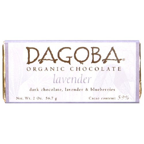 Dagoba Lavender (59%) Lavender, Blueberries Bar, 2.0-Ounces Bars (Pack of 12) by Dagoba
