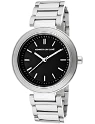 Kenneth Jay Lane Womens KJLANE-2019  Black Dial Stainless Steel Watch
