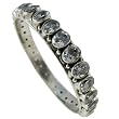 Indian Bangle Bracelets Sterling Silver Zircon Stone Handcrafted Jewelry 3 inches (ban139b)