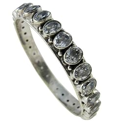 Bangle Bracelets Sterling Silver Zircon Stone Jewelry 3 inches (ban139b)