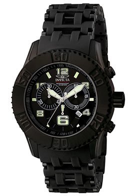 Invicta Men's 6713 Sea Spider Collection Chronograph Black Ion-Plated Watch