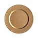 Gold Plastic Beaded Charger Plates - 12 pcs 13 Inch Round Wedding Party Decroation Charger Plates (Gold, 12)