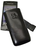 Produkt-Bild: Suncase Ledertasche (Lasche mit R&uuml;ckzugfunktion) f&uuml;r Sony Ericsson Xperia Ray schwarz