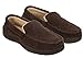 Dearfoams Men's Memory foam Slippers Moccasin Shoes ((Medium 9-10, Brown), Brown)