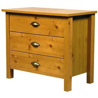 Venture Horizon Nouvelle 3 Drawer Chest in Pine Finish