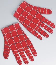 Child Spider Man Gloves-Red-Black