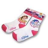 Girl's Disney Princess Crew Socks Size 5 - 61/2 - Set of Two Pairs