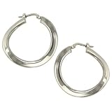 Medium Wave Design Hoop Earrings