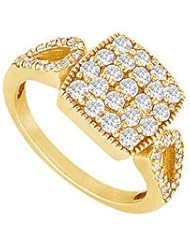 Diamond Ring 14K Yellow Gold - 0.75 CT diamonds