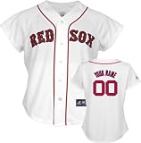 MLB Women's Boston Red Sox Replica Jersey Personalized (White, Small)