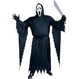 Adults' Plus Size Scream Ghost Face Costume - Black