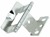 Amerock PK3175TB-G9 Hinge Full Inset Full Wrap Ball Tip Sterling Nickel, 3/4-Inch Door Thickness