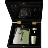 Review Sterling & Classic  / Boxer / Boxing 6oz Stainless Steel Hip Flask - Gift Set