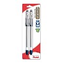 Pentel R.S.V.P. Ballpoint Pen, Medium Line, Blue Ink, 2 Pack  (BK91BP2C)