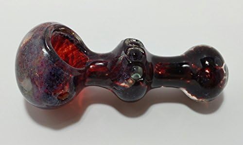 Quality Pipe Thick Glass Deep Red "Outer Space" Spoon
