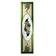 Grapes Victorian Vertical Art Glass Panel Wall Hanging Suncatcher 42 x 10