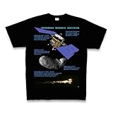 (クラブティー) ClubT はやぶさと小惑星イトカワ　宇宙探査機のアート Tシャツ Pure Color Print(ブラック) M ブラック