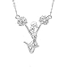 Spinningdaisy Crystal Cheerleader Necklace – 1-Inch Pom Pom Charm Pendant (Cheerleader With Pom poms)