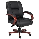 Boss B8996-C Mid Back Executive Wood Finished Chairs