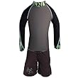 Pipeline UV Sun Protective Boys 2 Piece Set: Long Sleeve Top (Rashguard) & Shorts (UPF 50+)