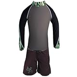 Pipeline UV Sun Protective Boys 2 Piece Set: Long Sleeve Top (Rashguard) & Shorts (UPF 50+)