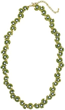 Cultured Pearl Claude Monet Water Lilies Jewelry Set - Necklace and Earrings, Museum Jewelry With Card