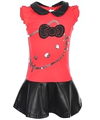 Toddler Faux-Leather/Polyester/Spandex  Dress