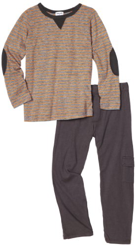 Splendid Littles Boys 2-7 Stripe Pant Set, Orange/Coal, 5/6 Splendid Littles Boys 2-7 Stripe Pant Set, Orange/Coal, 5/6