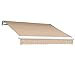 Awntech 10-Feet Maui-LX Left Motor with Remote Retractable Acrylic Awning, 96-Inch Projection, Linen Pin