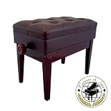 Cameron & Sons CS-12 MAHP Deluxe Adjustable Piano Bench (Polished Mahogany)