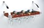 Concept Housewares WR-49528 Espresso Wine Bottle and Glass Rack 8-bottle