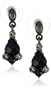1928 Jewelry Vintage Black-Diamond Crystal Drop Earrings
