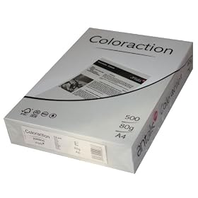 Coloraction Pale Grey (Iceland) A4 Colour Paper 80 GSM (Pack of 500 Sheets)