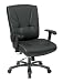 Big and Tall Deluxe Leather Executive Chair with Mid Pivot Knee Tilt, Gunmetal Finish Base and Adjustable Arms