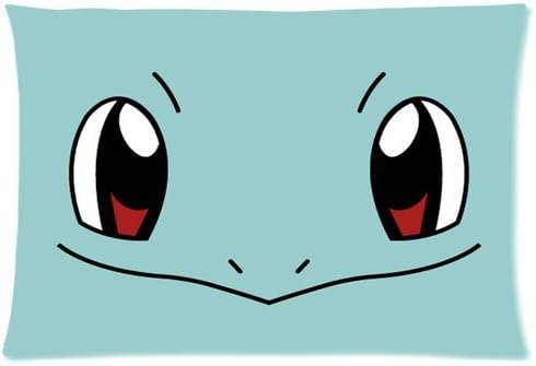 Custom New Ultra clear color high-definition image Lovely Pokemon Squirtle Cotton Decorative Pillowcase Pillowslip Bed Pillow / Cushion Case Cover Pillow Sham Zippered Two Sides Printed 20x30 Inches
