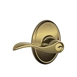 Schlage F51 ACC 609 WKF Wakefield Collection Accent Keyed Entry Lever, Antique Brass by Schlage Lock