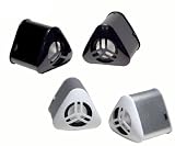 GSI 2 Pack Super Speakers Black & Silver -- Mini High Volume Portable Rechargeable Speaker System for iPod/MP3/Any Media Player.